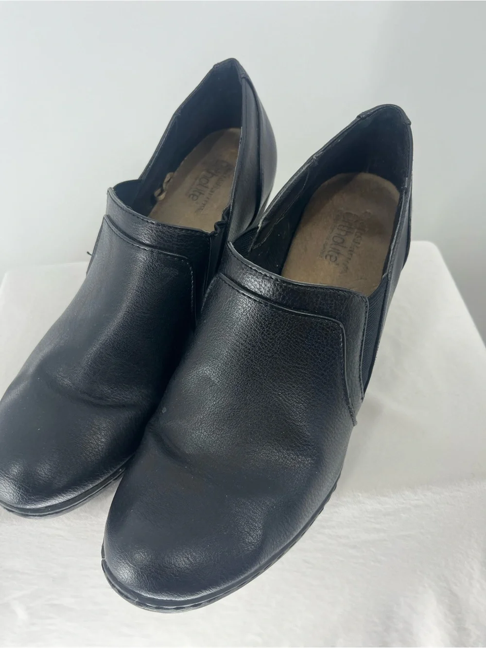 croft & barrow Black Slip-On Leather Loafers